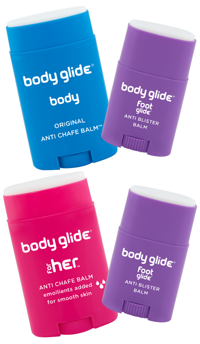 BodyGlide For Her Anti Chafe Balm, 1.5oz, 2 Pack (USA Sale Only) & Foot  Glide Anti Blister Balm, 0.8oz: Blister Prevention